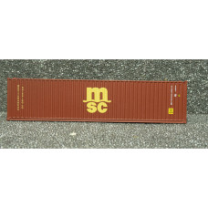 N Scale 1/160 MSC 40ft hc brown